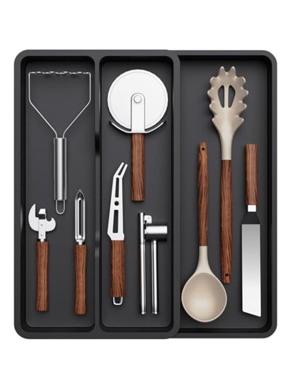 Expandable Kitchen Drawer Organizer Silverware Tray Utensil Storage Adjustable